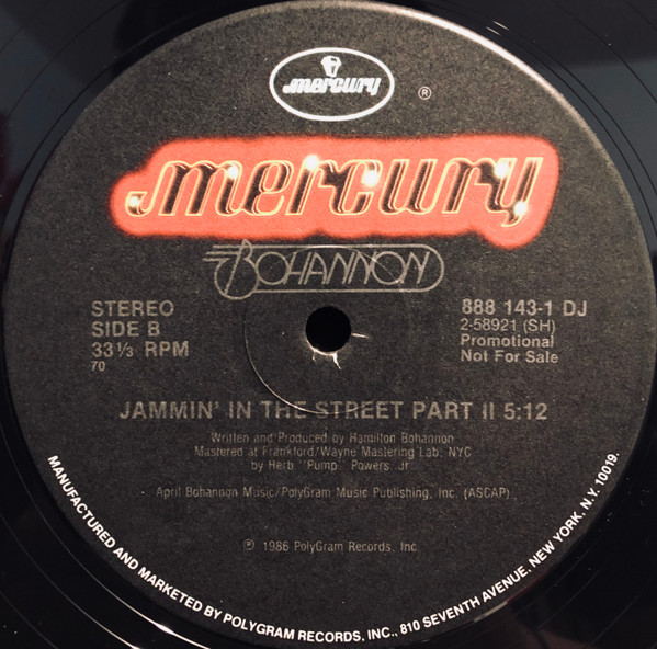Hamilton Bohannon - Jammin' In The Street | Mercury (888 143-1 DJ) - 2