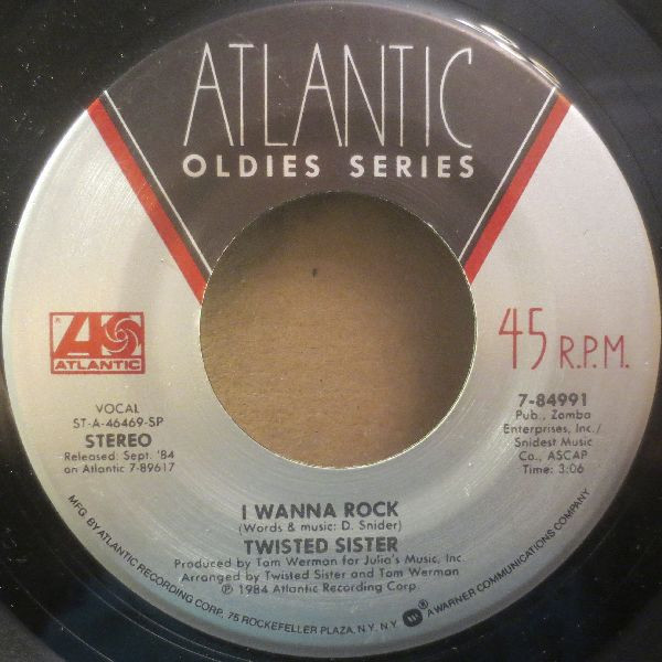 Twisted Sister - We're Not Gonna Take It / I Wanna Rock | Atlantic (7-84991) - 2