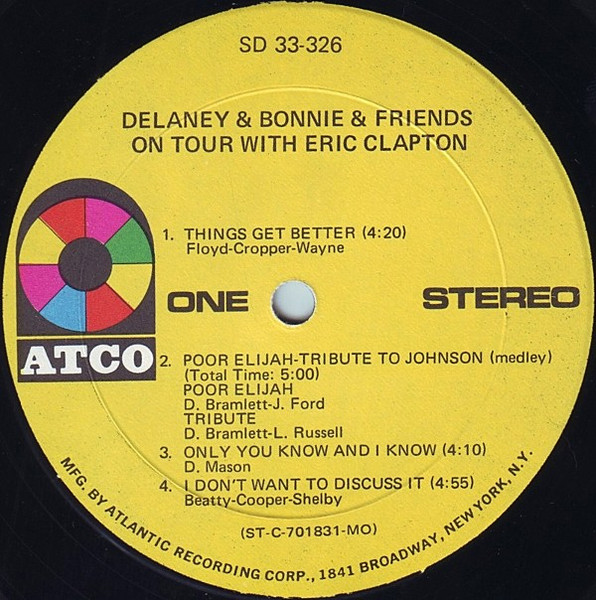 Delaney & Bonnie & Friends With Eric Clapton - On Tour | ATCO Records (SD 33-326) - 3