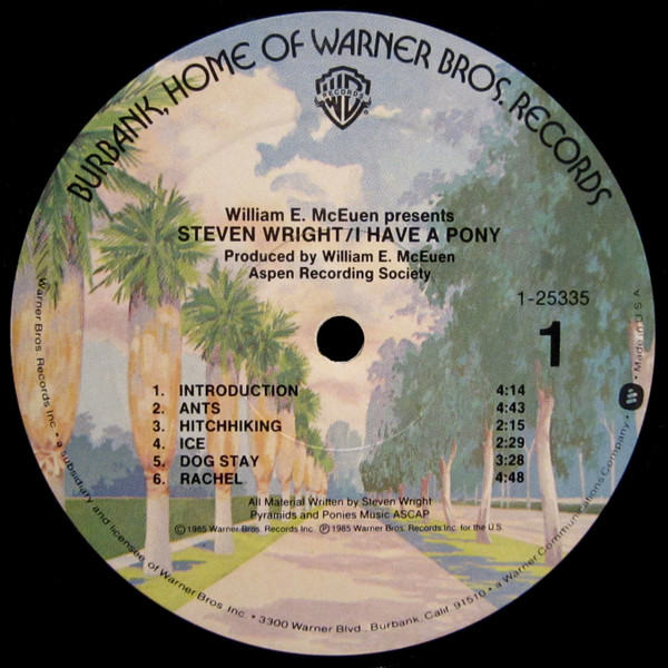 Steven Wright - I Have A Pony | Warner Bros. Records (1-25335) - 3 Steven Wright - I Have A Pony | Warner Bros. Records (1-25335) - 3