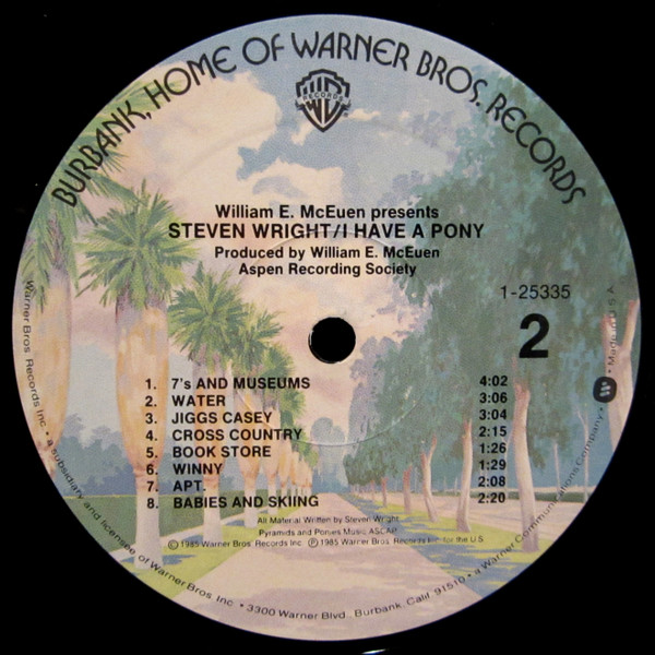 Steven Wright - I Have A Pony | Warner Bros. Records (1-25335) - 4 Steven Wright - I Have A Pony | Warner Bros. Records (1-25335) - 4