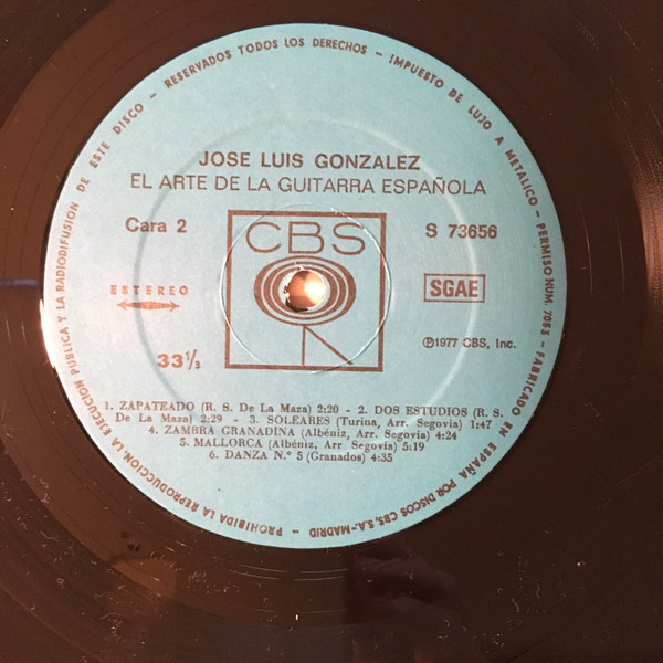 Jose Luis Gonzalez - El Arte De La Guitarra Española | CBS Masterworks (S 73656) - 4