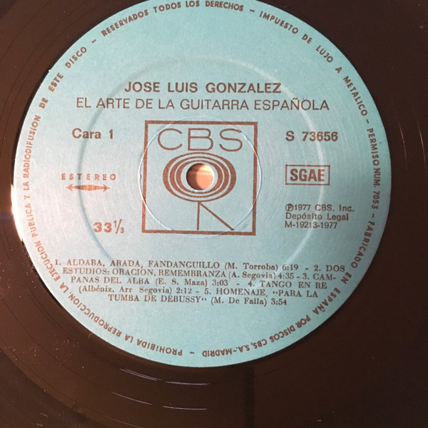 Jose Luis Gonzalez - El Arte De La Guitarra Española | CBS Masterworks (S 73656) - 3