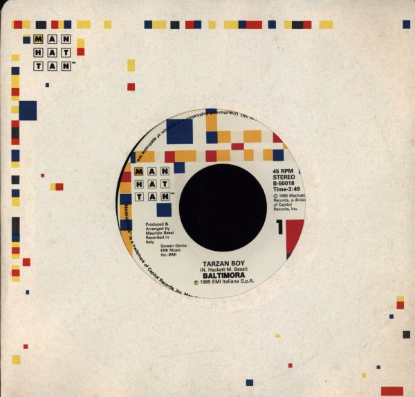 Baltimora - Tarzan Boy (7") [Vinyl] | Manhattan Records (B-50018)