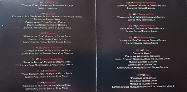 Various - Les Cesars 1988 Des Meilleures Musiques De Films | Milan (CD CH 344) - 3