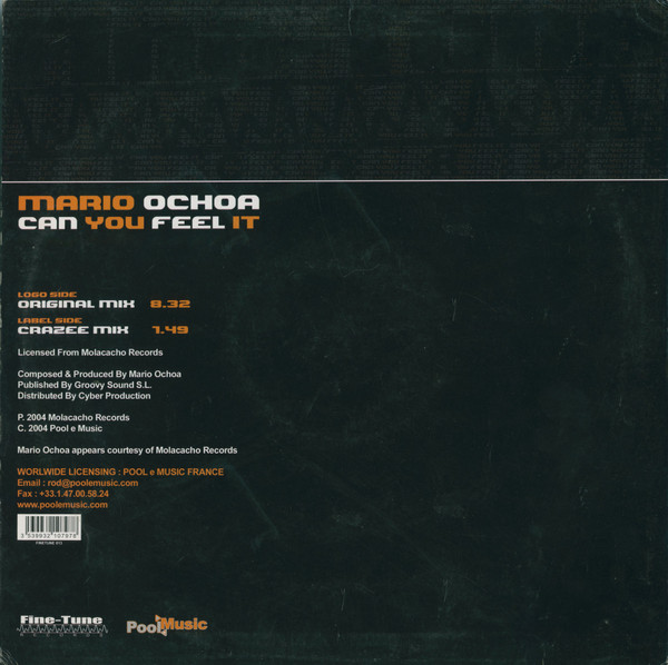 Mario Ochoa - Can You Feel It | Fine-Tune Records (FINE TUNE 013) - 2