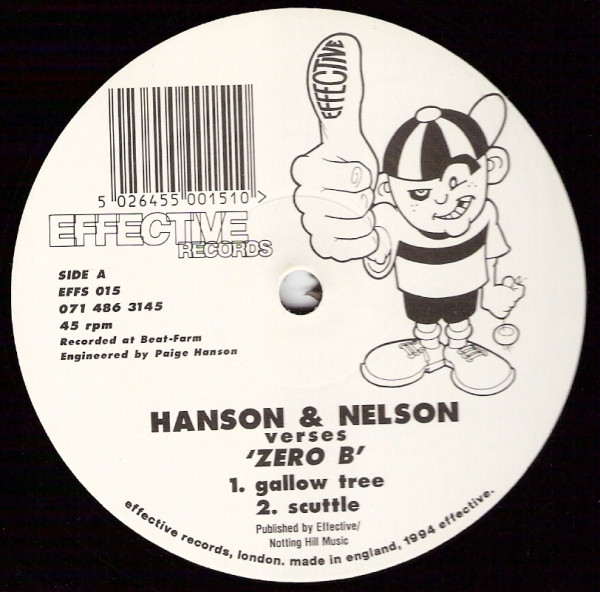 Hanson & Nelson Verses Zero B - Gallow Tree | Effective Records (EFFS 015) - main