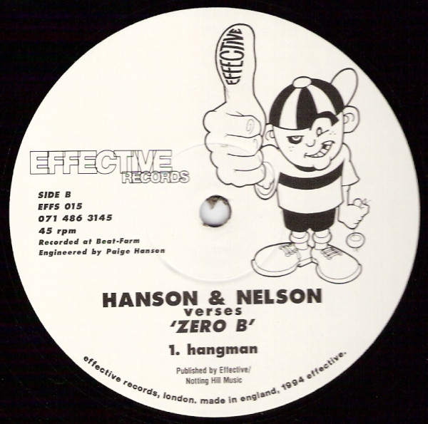 Hanson & Nelson Verses Zero B - Gallow Tree | Effective Records (EFFS 015) - 2