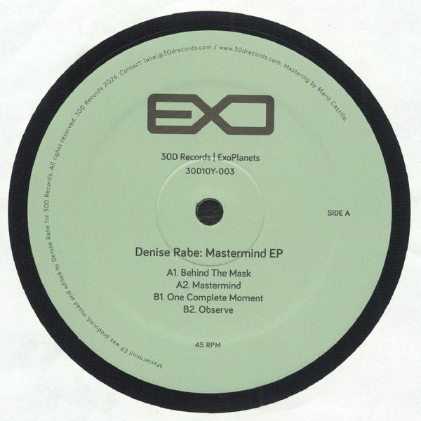 Denise Rabe - Mastermind EP | 30D Records (30D10Y​-​003)