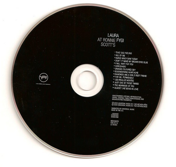 Laura Fygi - Laura Fygi At Ronnie Scott's | Verve Records (038 017-2) - 2