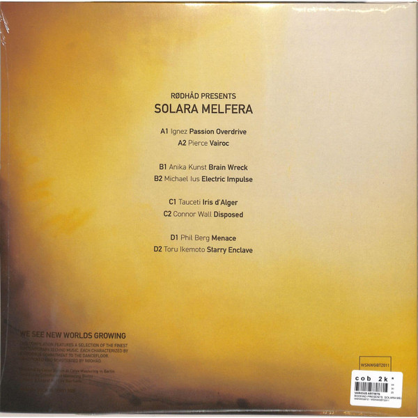Various - Rødhåd Presents: Solara Melfera | WSNWG Back To Zero (WSNWGBTZ011) - 2