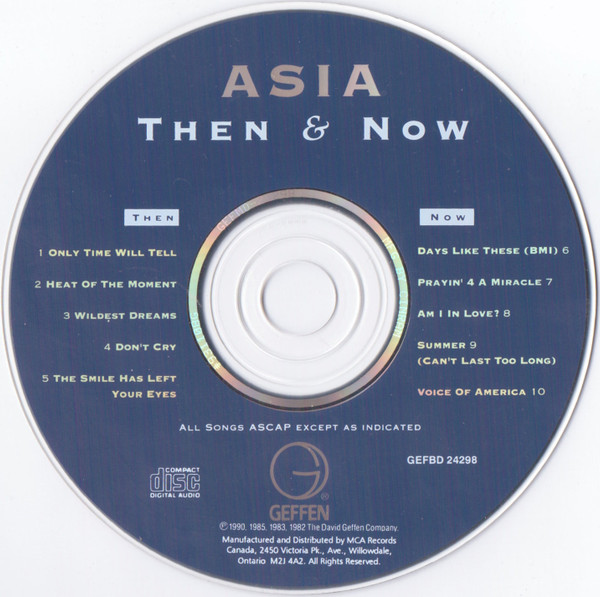 Asia - Then & Now | Geffen Records (GEFMD 24298) - 3 Asia - Then & Now | Geffen Records (GEFMD 24298) - 3