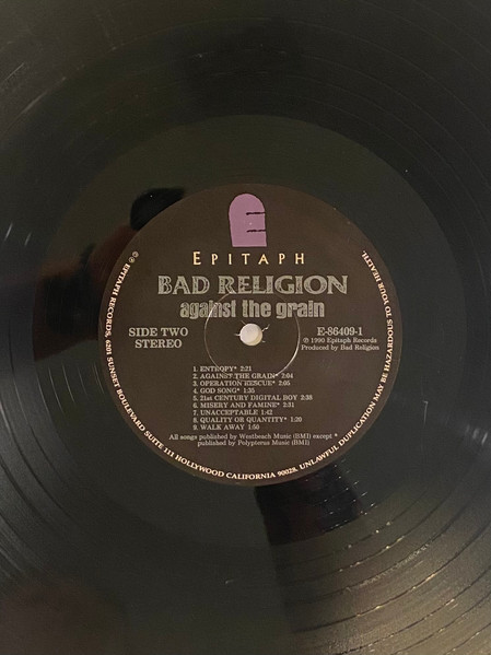 Bad Religion - Against The Grain | Epitaph (E-86409-1) - 3 Bad Religion - Against The Grain | Epitaph (E-86409-1) - 3