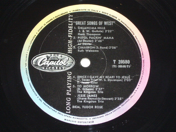 Various - Great Songs Of West | Capitol Records (T 20580) - 4