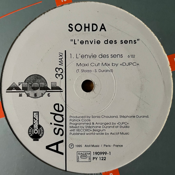 Sohda - L'envie Des Sens | Atoll Music (190 999-1) - 2