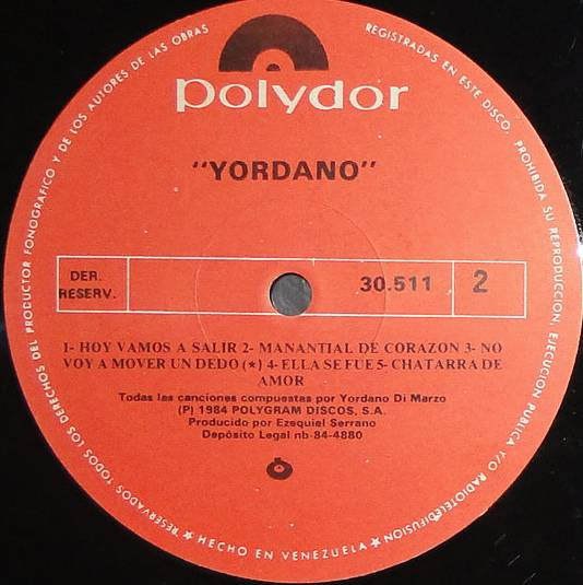 Yordano - Yordano | Polydor (30.511) - 4 Yordano - Yordano | Polydor (30.511) - 4