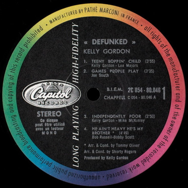 Kelly Gordon - Defunked | Capitol Records (2C 054-80046) - 3 Kelly Gordon - Defunked | Capitol Records (2C 054-80046) - 3