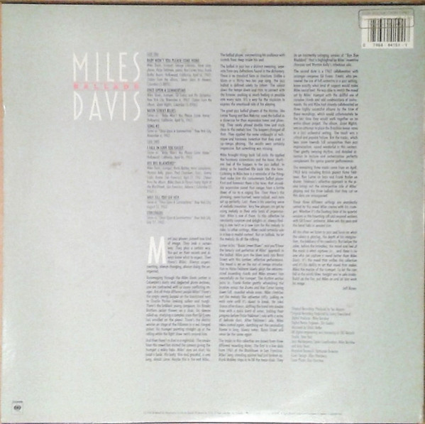 Miles Davis - Ballads | Columbia (CJ 44151)