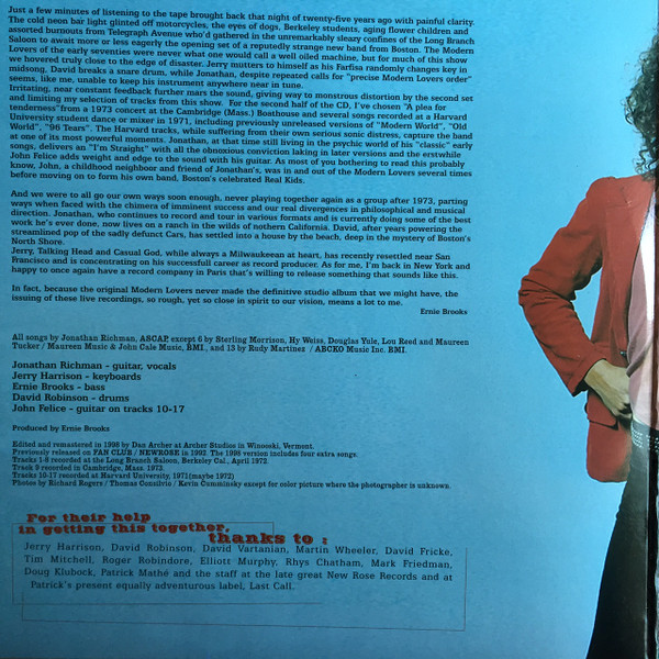 The Modern Lovers - Live At The Longbranch And More | Munster Records (MR 157) - 3 The Modern Lovers - Live At The Longbranch And More | Munster Records (MR 157) - 3