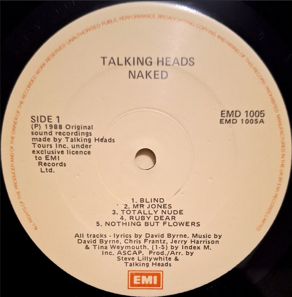 Talking Heads - Naked | EMI (EMD 1005) - main