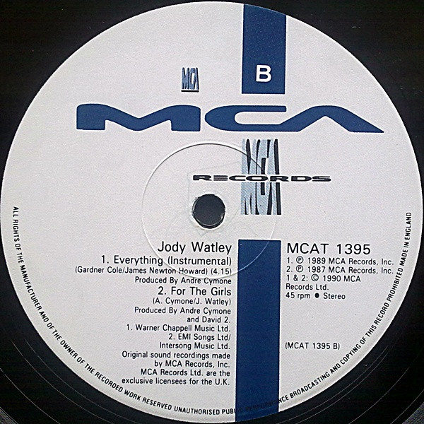 Jody Watley - Everything | MCA Records (MCAT 1395) - 4