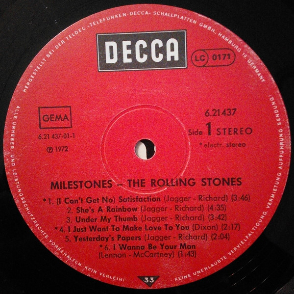 The Rolling Stones - Milestones | Decca (6.21437) - 2 The Rolling Stones - Milestones | Decca (6.21437) - 2