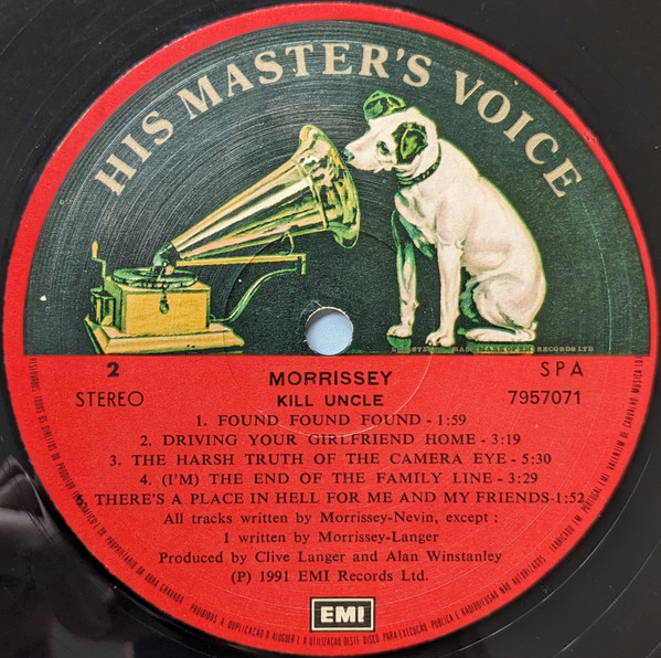 Morrissey - Kill Uncle | His Master's Voice (7957071) - 2