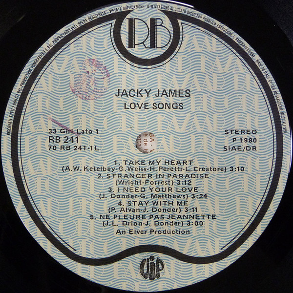 Jacky James - Love Songs | Record Bazaar (RB 241) - 3 Jacky James - Love Songs | Record Bazaar (RB 241) - 3