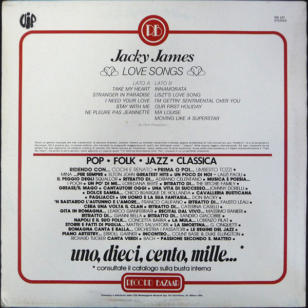 Jacky James - Love Songs | Record Bazaar (RB 241) - 2 Jacky James - Love Songs | Record Bazaar (RB 241) - 2