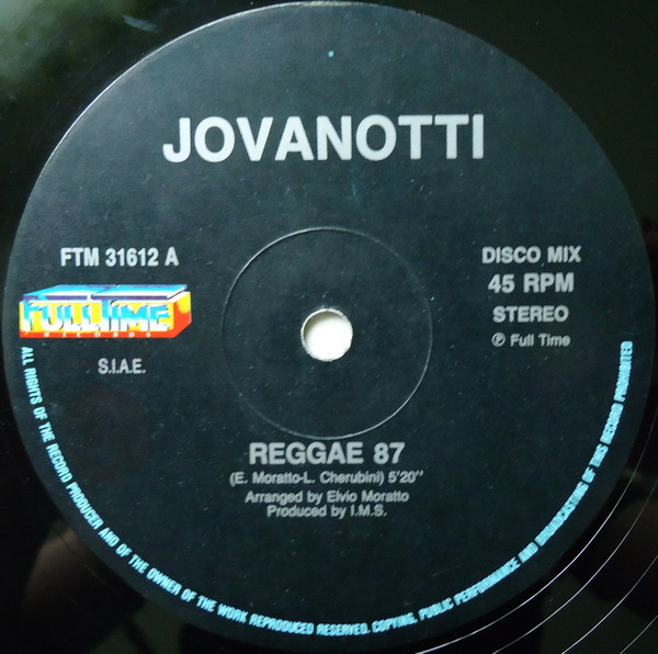 Jovanotti - Reggae 87 | Full Time Records (FTM 31612) - 3