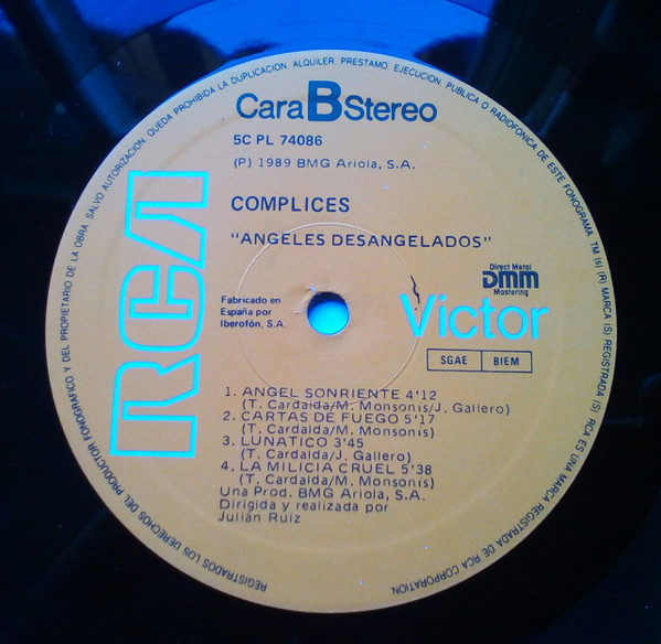 Cómplices - Ángeles Desangelados | RCA (PL 74086 5C) - 4