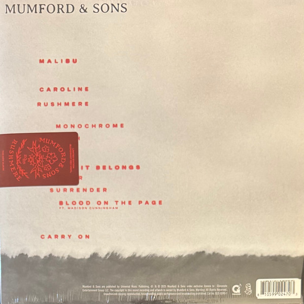 Mumford & Sons - Rushmere (Limited Indie Edition - Bloodshot Red Vinyl) [Vinyl] | Glassnote (GLS-0395-1) - 4