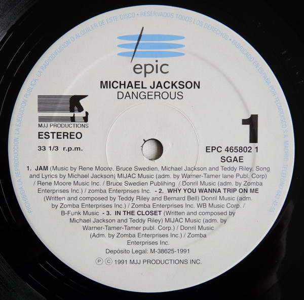 Michael Jackson - Dangerous | Epic (EPC 465802 1) - 3