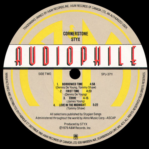 Styx - Cornerstone | A&M Records (SPJ-3711) - 4 Styx - Cornerstone | A&M Records (SPJ-3711) - 4