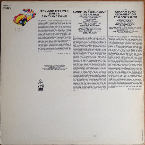 Sonny Boy Williamson & The Animals / The Graham Bond Organization - Rock Generation Volume 3 - Sonny Boy Williamson's Visit To England 1963 + Graham Bond - Or The Beginning Of Jazz-Rock | BYG Records (529.703) - 2