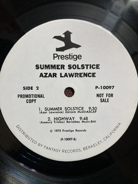 Azar Lawrence - Summer Solstice | Prestige (P-10097) - 2 Azar Lawrence - Summer Solstice | Prestige (P-10097) - 2