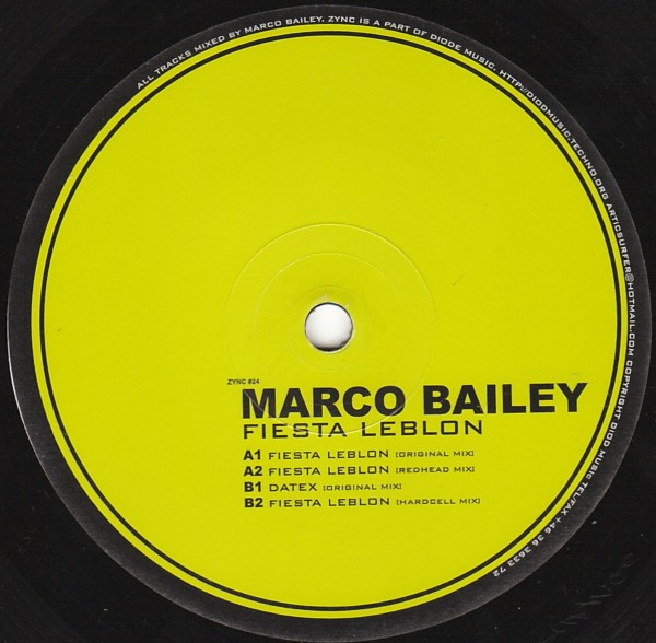 Marco Bailey - Fiesta Leblon | Zync (ZYNC 024) - 4 Marco Bailey - Fiesta Leblon | Zync (ZYNC 024) - 4