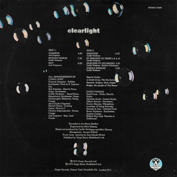 Clearlight - Forever Blowing Bubbles | Virgin (V2039)
