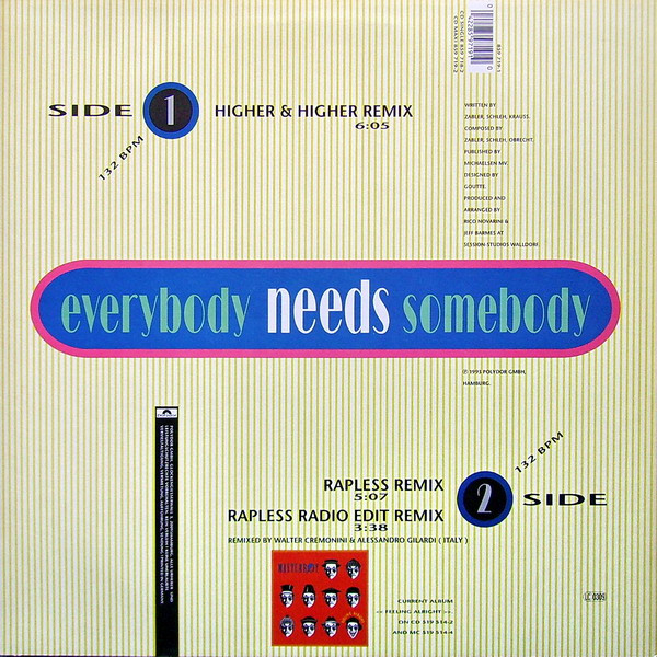 Masterboy - Everybody Needs Somebody (Remix) | Polydor (859 719-1) - 2