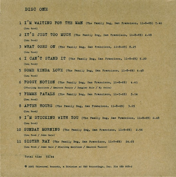 The Velvet Underground - Bootleg Series Volume 1: The Quine Tapes | Polydor (314 589 067-2) - 4 The Velvet Underground - Bootleg Series Volume 1: The Quine Tapes | Polydor (314 589 067-2) - 4