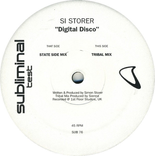 Si Storer - Digital Disco | Subliminal (SUB 76)