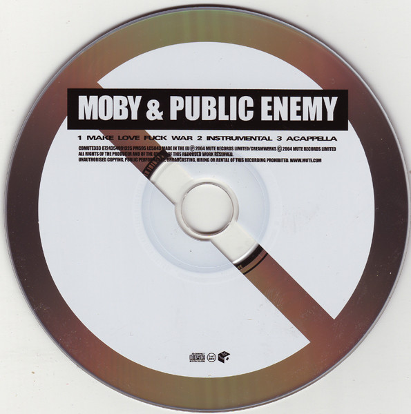 Moby & Public Enemy - Make Love Fuck War | Mute (CDMUTE333) - 3