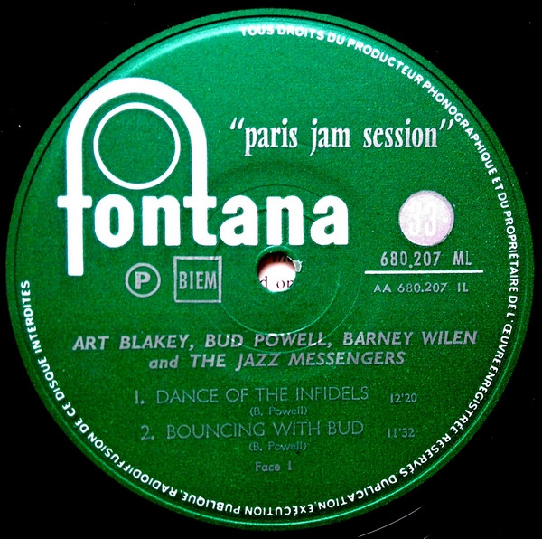 Art Blakey • Bud Powell • Barney Wilen And Art Blakey & The Jazz Messengers - Paris Jam Session | Fontana (680 207 TL) - 3 Art Blakey • Bud Powell • Barney Wilen And Art Blakey & The Jazz Messengers - Paris Jam Session | Fontana (680 207 TL) - 3