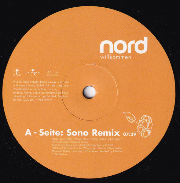 Nord - Willkommen | Island Records (981 094-9) - main Nord - Willkommen | Island Records (981 094-9) - main