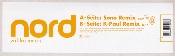Nord - Willkommen | Island Records (981 094-9) - 3 Nord - Willkommen | Island Records (981 094-9) - 3