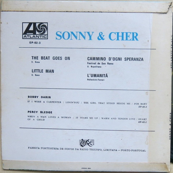 Sonny & Cher - The Beat Goes On / Little Man / Cammino D'Ogni Speranza / L'Umanità | Atlantic (EP-02-3) - 2