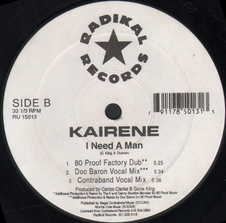 Kairene - I Need A Man | Radikal Records (RU15013) - main Kairene - I Need A Man | Radikal Records (RU15013) - main