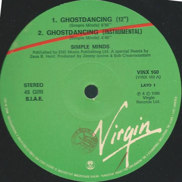 Simple Minds - Ghostdancing / Jungleland | Virgin (VINX 160) - 3 Simple Minds - Ghostdancing / Jungleland | Virgin (VINX 160) - 3
