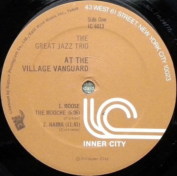The Great Jazz Trio - At The Village Vanguard | Inner City Records (IC 6013) - 3 The Great Jazz Trio - At The Village Vanguard | Inner City Records (IC 6013) - 3
