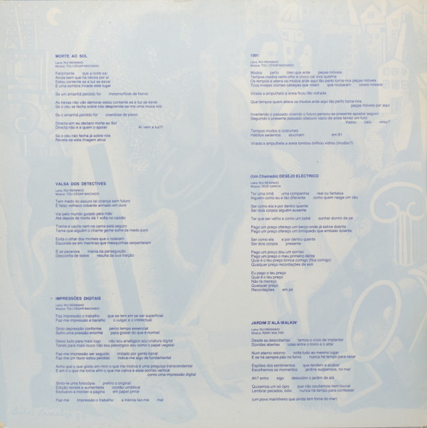 GNR - Valsa Dos Detectives | EMI (792174 1) - main